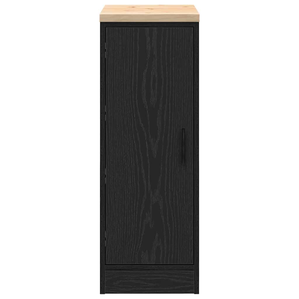 vidaXL ντουλάπι αποθήκευσης γκαράζ μαύρο 30x51x85 εκ μασίφ ξύλο πεύκο
