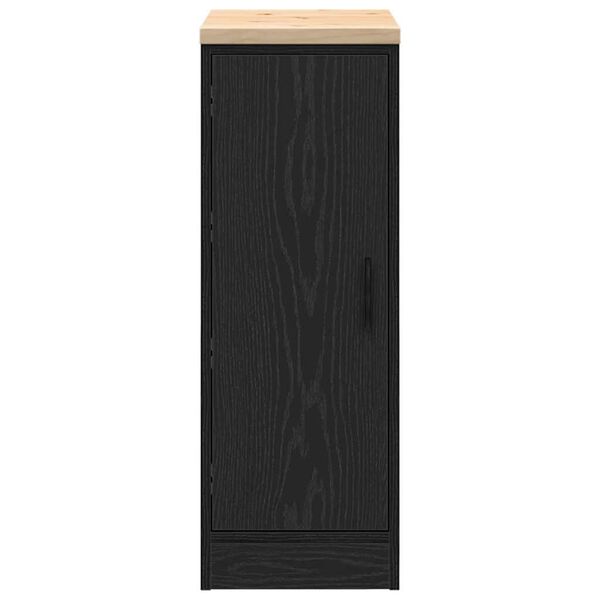 vidaXL ντουλάπι αποθήκευσης γκαράζ μαύρο 30x51x85 εκ μασίφ ξύλο πεύκο