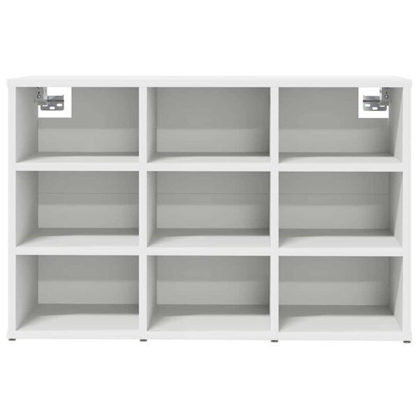 vidaXL Ντουλάπα Παπουτσιών Λευκό 77.5 x 30 x 51 εκ. Επεξεργασμένο ξύλο