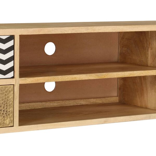 vidaXL Έπιπλο Τηλεόρασης 120 x 30 x 40 εκ. από Μασίφ Ξύλο Μάνγκο