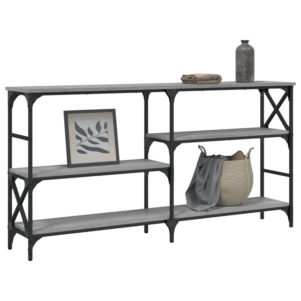 vidaXL Τραπέζι Κονσόλα Γκρι Sonoma 150 x 29 x 76,5 εκ. Επεξεργ. Ξύλο