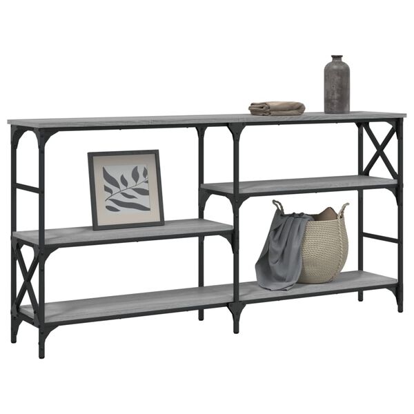vidaXL Τραπέζι Κονσόλα Γκρι Sonoma 150 x 29 x 76,5 εκ. Επεξεργ. Ξύλο
