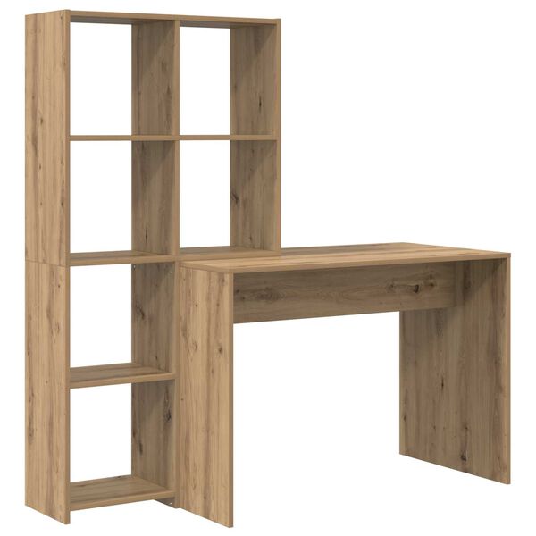 vidaXL Γραφείο artisan δρυς 138.5 x 55 x 143 εκ Επεξεργασμένο ξύλο