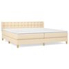 vidaXL &Kappa;&rho;&epsilon;&beta;ά&tau;&iota; Boxspring &mu;&epsilon; &Sigma;&tau;&rho;ώ&mu;&alpha; &Kappa;&rho;&epsilon;&mu; 180x200 &epsilon;&kappa;. &Upsilon;&phi;&alpha;&sigma;&mu;ά&tau;&iota;&nu;&omicron;