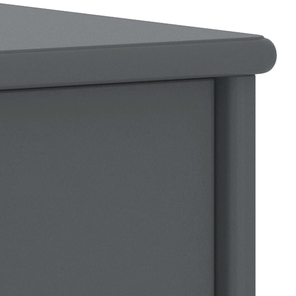 vidaXL Κομοδίνο Σκούρο Γκρι 35 x 30 x 40 εκ. Μασίφ Ξύλο Πεύκου