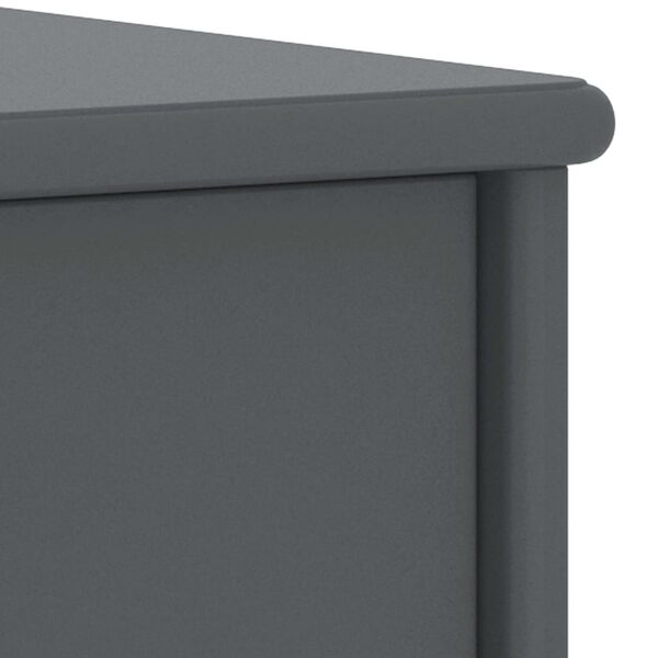vidaXL Κομοδίνο Σκούρο Γκρι 35 x 30 x 40 εκ. Μασίφ Ξύλο Πεύκου