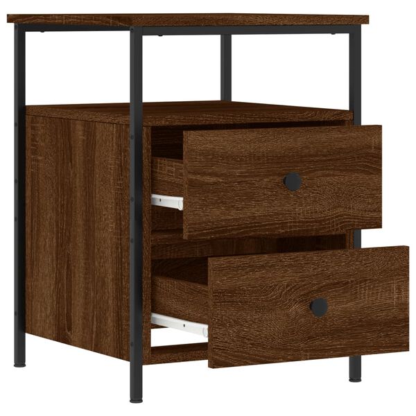 vidaXL Κομοδίνο Καφέ Δρυς 44 x 45 x 60 εκ. από Επεξεργασμένο Ξύλο
