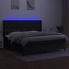 vidaXL &Kappa;&rho;&epsilon;&beta;ά&tau;&iota; Boxspring &mu;&epsilon; &Sigma;&tau;&rho;ώ&mu;&alpha; & LED &Mu;&alpha;ύ&rho;&omicron; 200x200 &epsilon;&kappa;. &Upsilon;&phi;&alpha;&sigma;&mu;ά&tau;&iota;&nu;&omicron;