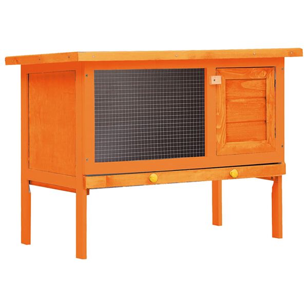 vidaXL Κλουβί Κουνελιών/Σπίτι Μικρών Ζώων Εξωτ. Χώρου 1 Επίπεδο Ξύλινο