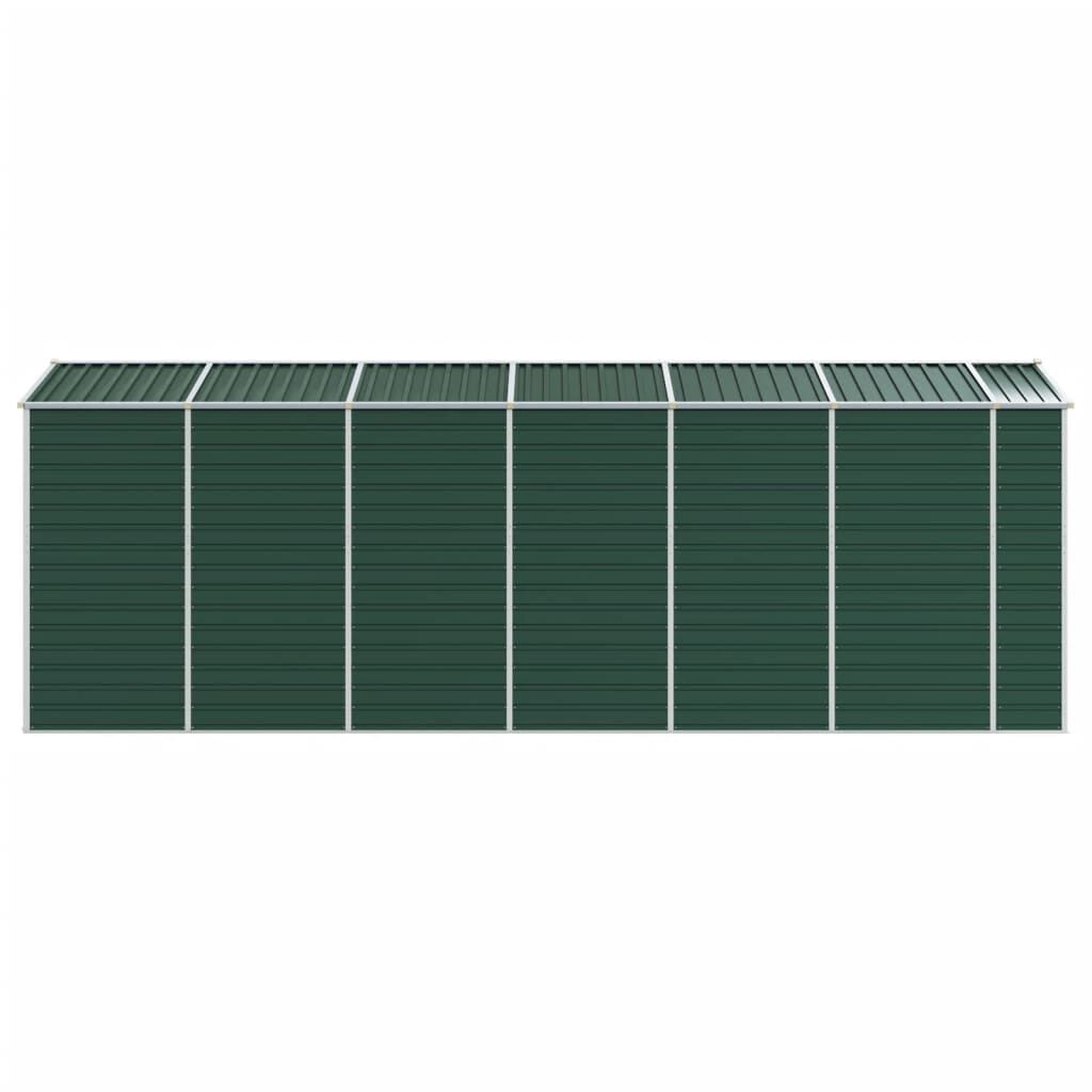 vidaXL Αποθήκη Κήπου Πράσινη 191x555x198 εκ. Γαλβανισμένο Ατσάλι