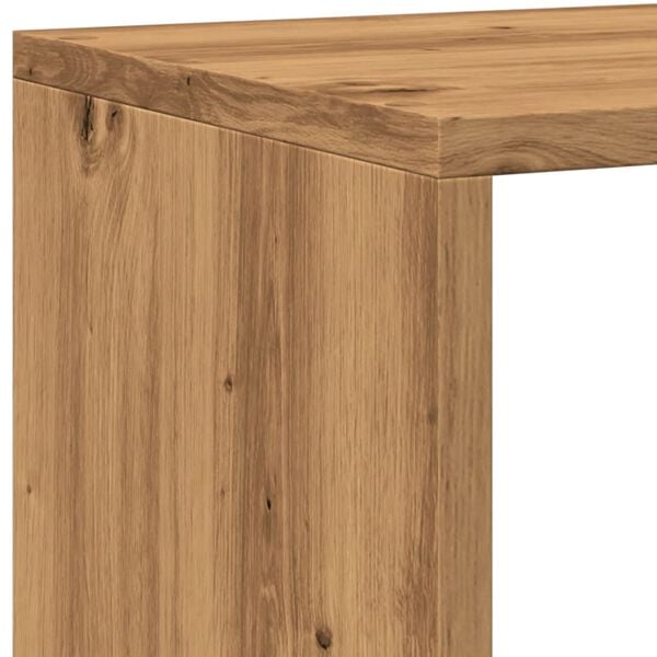vidaXL Βιβλιοθήκη Αρτισιανή Δρυς 137,5x29x137,5 εκ. Επεξεργασμένο Ξύλο
