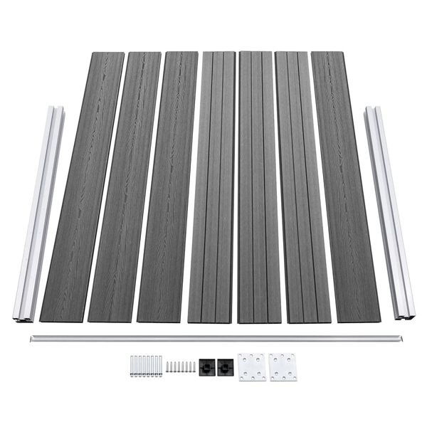 vidaXL Σετ Πάνελ Περίφραξης Γκρι 699 x 146 εκ. από WPC