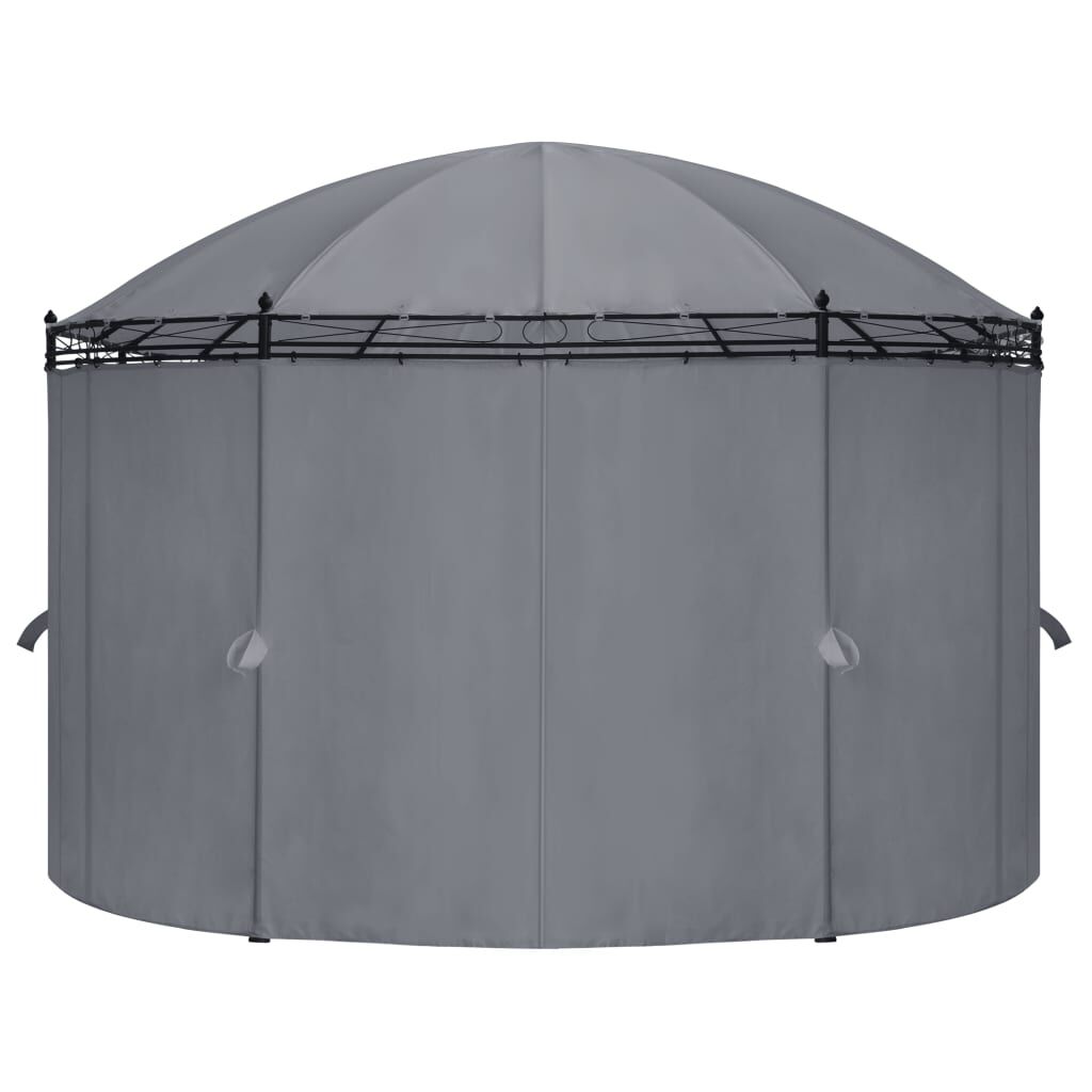 vidaXL Κιόσκι με Κουρτίνες Ανθρακί 520 x 349 x 255 εκ.