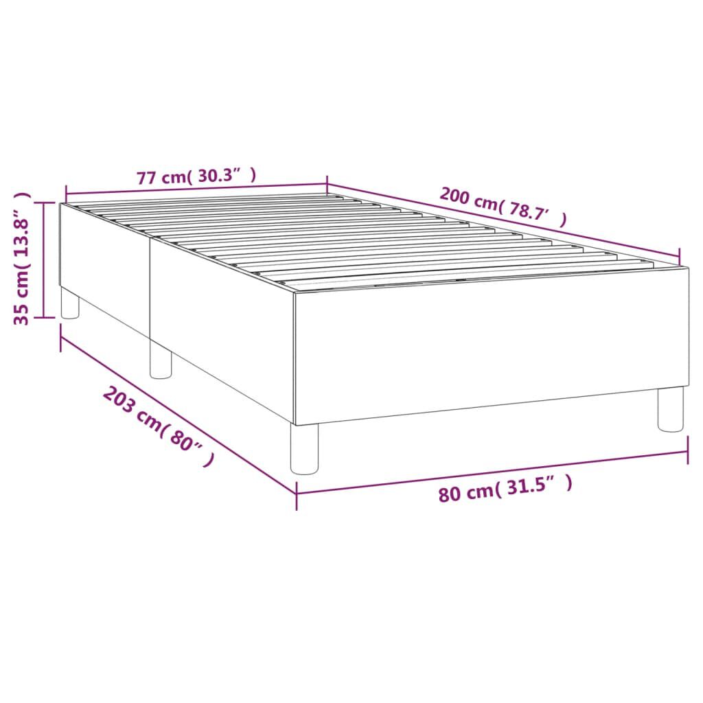 vidaXL Σκελετός Κρεβατιού Χωρίς Στρώμα Taupe 80x200 εκ. Υφασμάτινο