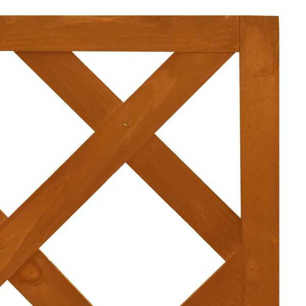 vidaXL Γλάστρα Γωνιακή με Καφασωτό Πορτοκαλί 40x40x150 εκ. Ξύλο Ελάτης