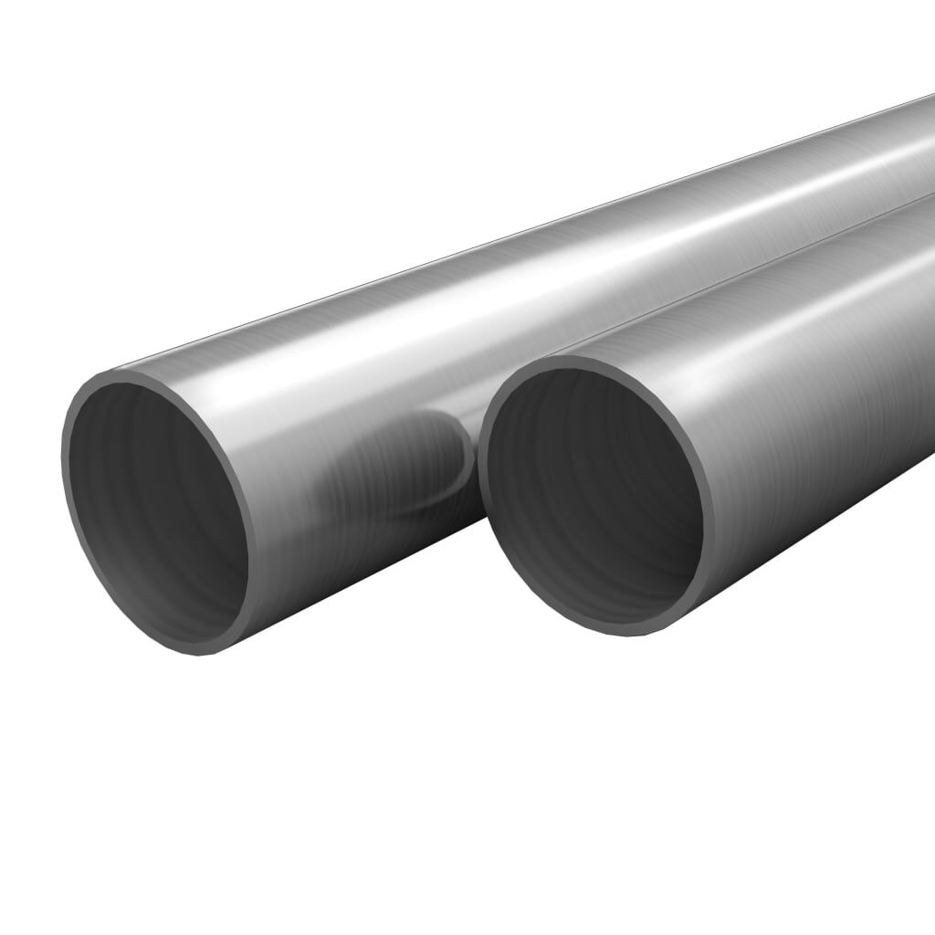 vidaXL Σωλήνες 2 τεμ Στρογγυλοί V2A 2 μ/Ø42x1,8 χιλ Ανοξείδωτου Χάλυβα