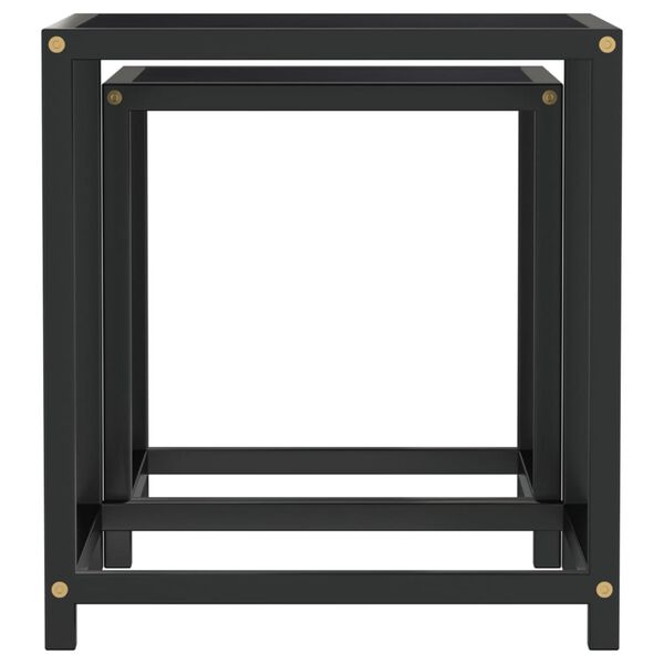 vidaXL Τραπεζάκια 2 τεμ. Μαύρα από MDF