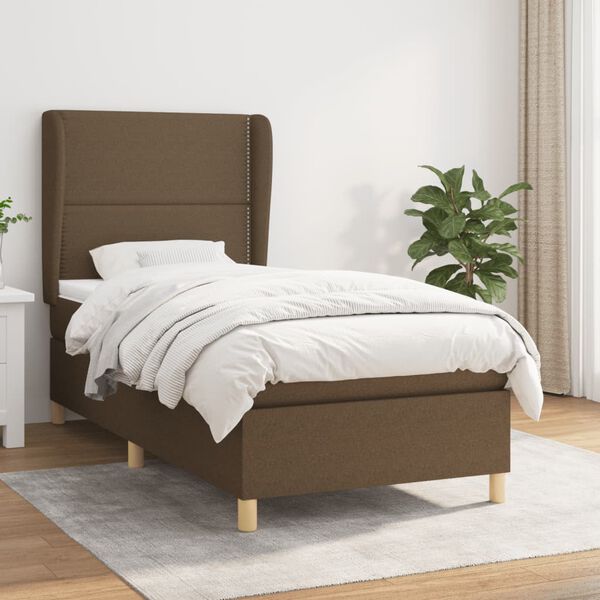 vidaXL &Kappa;&rho;&epsilon;&beta;ά&tau;&iota; Boxspring &mu;&epsilon; &Sigma;&tau;&rho;ώ&mu;&alpha; &Sigma;&kappa;&omicron;ύ&rho;&omicron; &Kappa;&alpha;&phi;έ 90x190 &epsilon;&kappa;. &Upsilon;&phi;&alpha;&sigma;&mu;ά&tau;&iota;&nu;&omicron;
