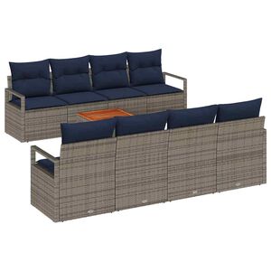 vidaXL &Sigma;&epsilon;&tau; &Kappa;&alpha;&nu;&alpha;&pi;έ &Kappa;ή&pi;&omicron;&upsilon; &mu;&epsilon; &mu;&alpha;&xi;&iota;&lambda;ά&rho;&iota; 9 pcs &Gamma;&kappa;&rho;&iota; &sigma;&upsilon;&nu;&theta;&epsilon;&tau;&iota;&kappa;ό &rho;&alpha;&tau;ά&nu;
