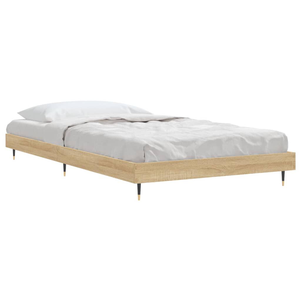 vidaXL Πλαίσιο Κρεβατιού Χωρ. Στρώμα Sonoma Δρυς 100x200εκ Επ. Ξύλο