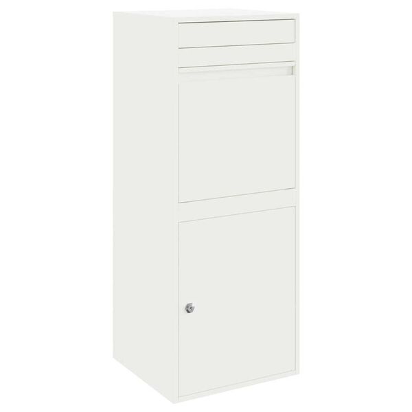 vidaXL Θυρίδα Πακέτων Λευκό 41 x 38 x 103 εκ Ατσάλι