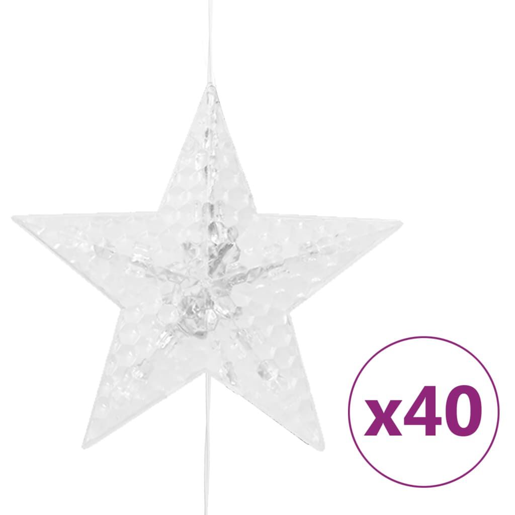 vidaXL Κουρτίνα LED Φωτάκια 200 LED Ψυχρό Λευκό με 8 Λειτουργίες