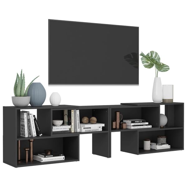 vidaXL Έπιπλο Τηλεόρασης Γκρι 149 x 30 x 52 εκ. από Επεξ. Ξύλο