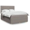 vidaXL &Kappa;&rho;&epsilon;&beta;ά&tau;&iota; Boxspring &mu;&epsilon; &Sigma;&tau;&rho;ώ&mu;&alpha; Taupe 140x190 &epsilon;&kappa;. &Upsilon;&phi;&alpha;&sigma;&mu;ά&tau;&iota;&nu;&omicron;