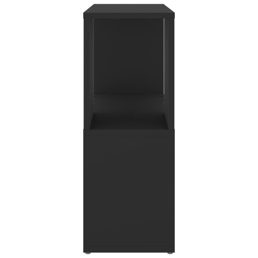 vidaXL Βιβλιοθήκη Μαύρη 60 x 24 x 63 εκ. από Επεξ. Ξύλο