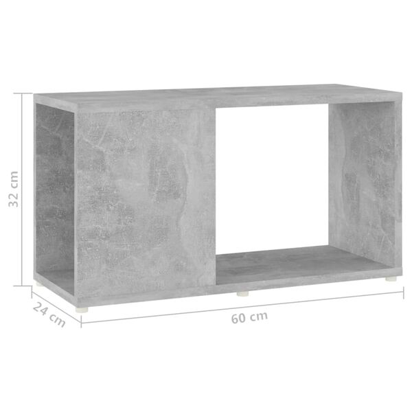 vidaXL Έπιπλο Τηλεόρασης Γκρι Σκυρ. 60 x 24 x 32 εκ. από Επεξ. Ξύλο