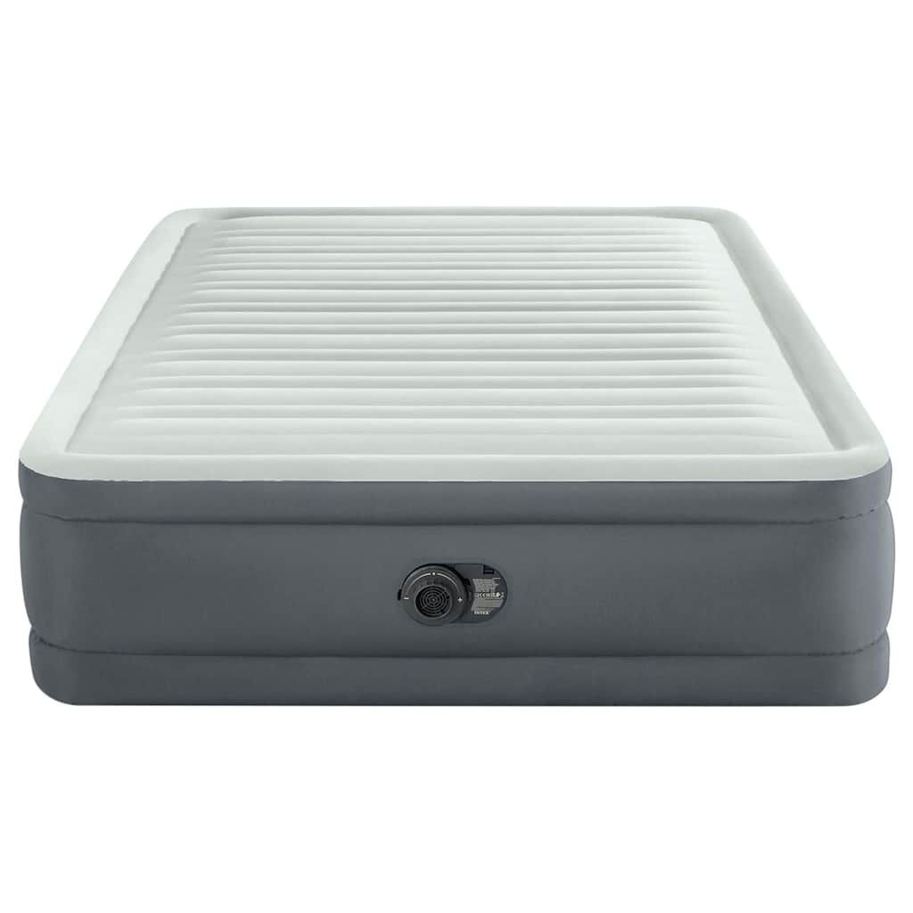 Intex Φουσκωτό Στρώμα PremAire Λευκό και Γκρι Διπλό 152 x 203 x 46 εκ.