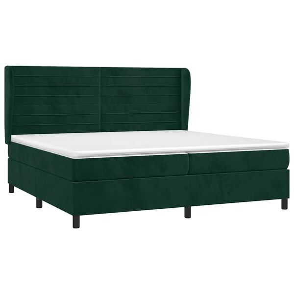 vidaXL &Kappa;&rho;&epsilon;&beta;ά&tau;&iota; Boxspring &mu;&epsilon; &Sigma;&tau;&rho;ώ&mu;&alpha; &Sigma;&kappa;&omicron;ύ&rho;&omicron; &Pi;&rho;ά&sigma;&iota;&nu;&omicron; 200x200&epsilon;&kappa;. &Beta;&epsilon;&lambda;&omicron;ύ&delta;&iota;&nu;&omicron;