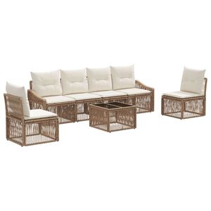 vidaXL &Sigma;&epsilon;&tau; &Kappa;&alpha;&nu;&alpha;&pi;έ &Kappa;ή&pi;&omicron;&upsilon; 7 pcs &Mu;&pi;&epsilon;&zeta; &sigma;&upsilon;&nu;&theta;&epsilon;&tau;&iota;&kappa;ό &rho;&alpha;&tau;ά&nu;