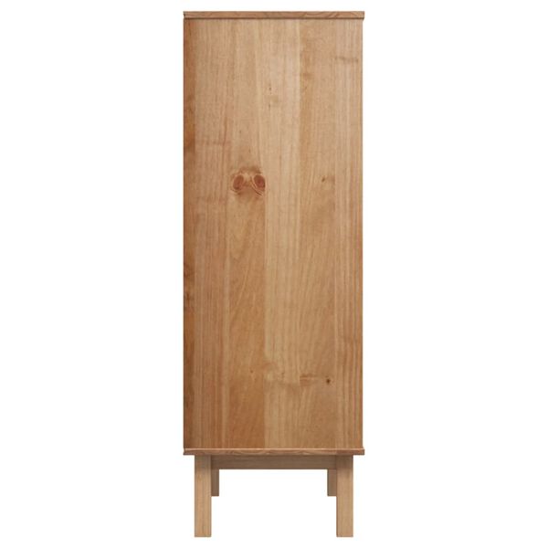 vidaXL Ντουλάπι OTTA Καφέ & Γκρι 85x43x125 εκ. από Μασίφ Ξύλο Πεύκου