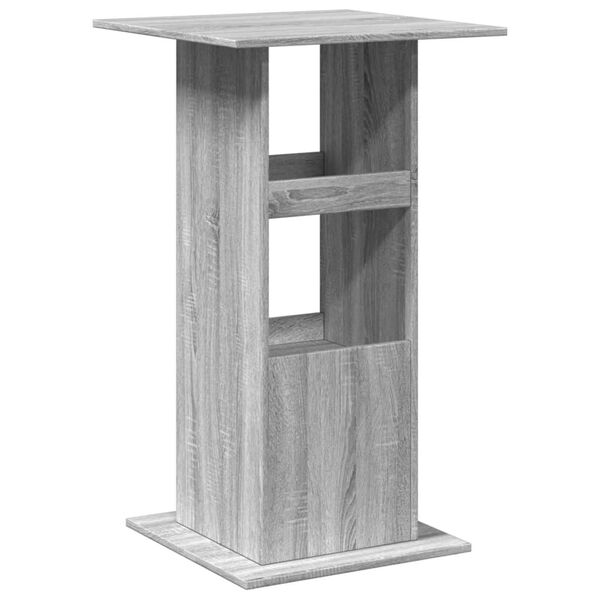 vidaXL Τραπέζι Μπαρ με Ράφια Γκρι Sonoma 60x60x102 εκ. Επεξ. Ξύλο