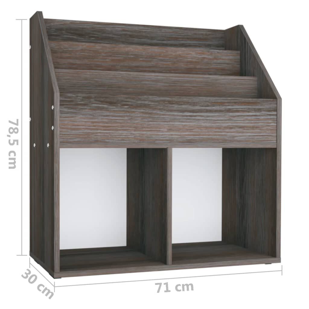 vidaXL Παιδική Ραφιέρα Περ. Γκρι/Sonoma Δρυς 71x30x78,5 εκ Επεξ. Ξύλο