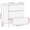 vidaXL Κομοδίνο με συρτάρι Μαύρο και Χρυσό 50 x 33 x 60 εκ