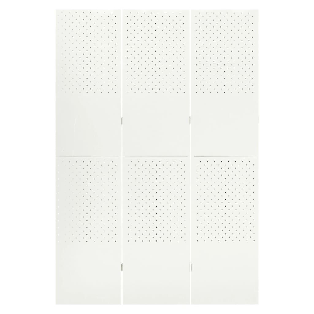 vidaXL Διαχωριστικό Δωματίου με 3 Πάνελ Λευκό 120 x 180 εκ. από Ατσάλι