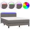 vidaXL &Kappa;&rho;&epsilon;&beta;ά&tau;&iota; Boxspring &mu;&epsilon; &Sigma;&tau;&rho;ώ&mu;&alpha; & LED &Gamma;&kappa;&rho;&iota; 140x190 &epsilon;&kappa;. &Sigma;&upsilon;&nu;&theta;. &Delta;έ&rho;&mu;&alpha;