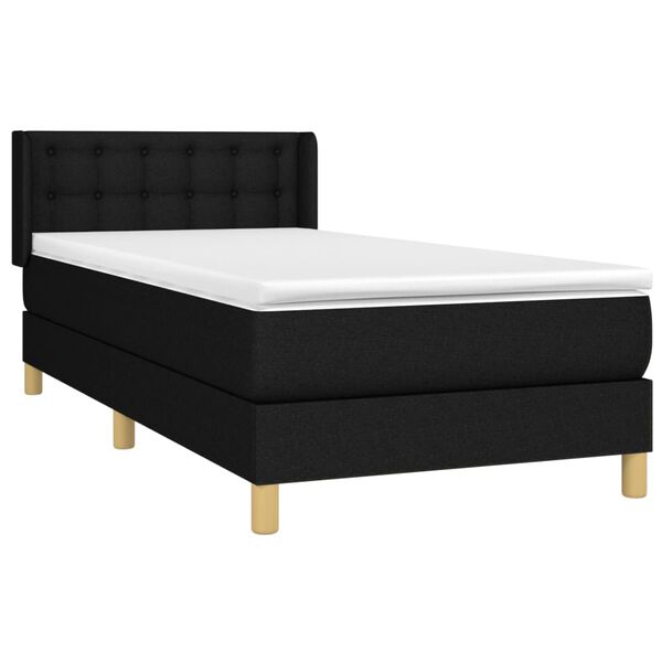vidaXL &Kappa;&rho;&epsilon;&beta;ά&tau;&iota; Boxspring &mu;&epsilon; &Sigma;&tau;&rho;ώ&mu;&alpha; &Mu;&alpha;ύ&rho;&omicron; 90x190 &epsilon;&kappa;.&Upsilon;&phi;&alpha;&sigma;&mu;ά&tau;&iota;&nu;&omicron;