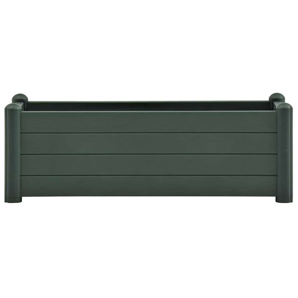 vidaXL Ζαρντινιέρα Υπερυψωμένη Πράσινη 100x43x35 εκ. Πολυπροπυλένιο