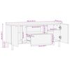 vidaXL Ντουλάπι τηλεόρασης καφέ 105x33x46 cm από μασίφ ξύλο Mango