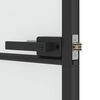 vidaXL Εσωτερική Πόρτα Μαύρη 76x201,5 εκ. Ψημένο Γυαλί και Αλουμίνιο