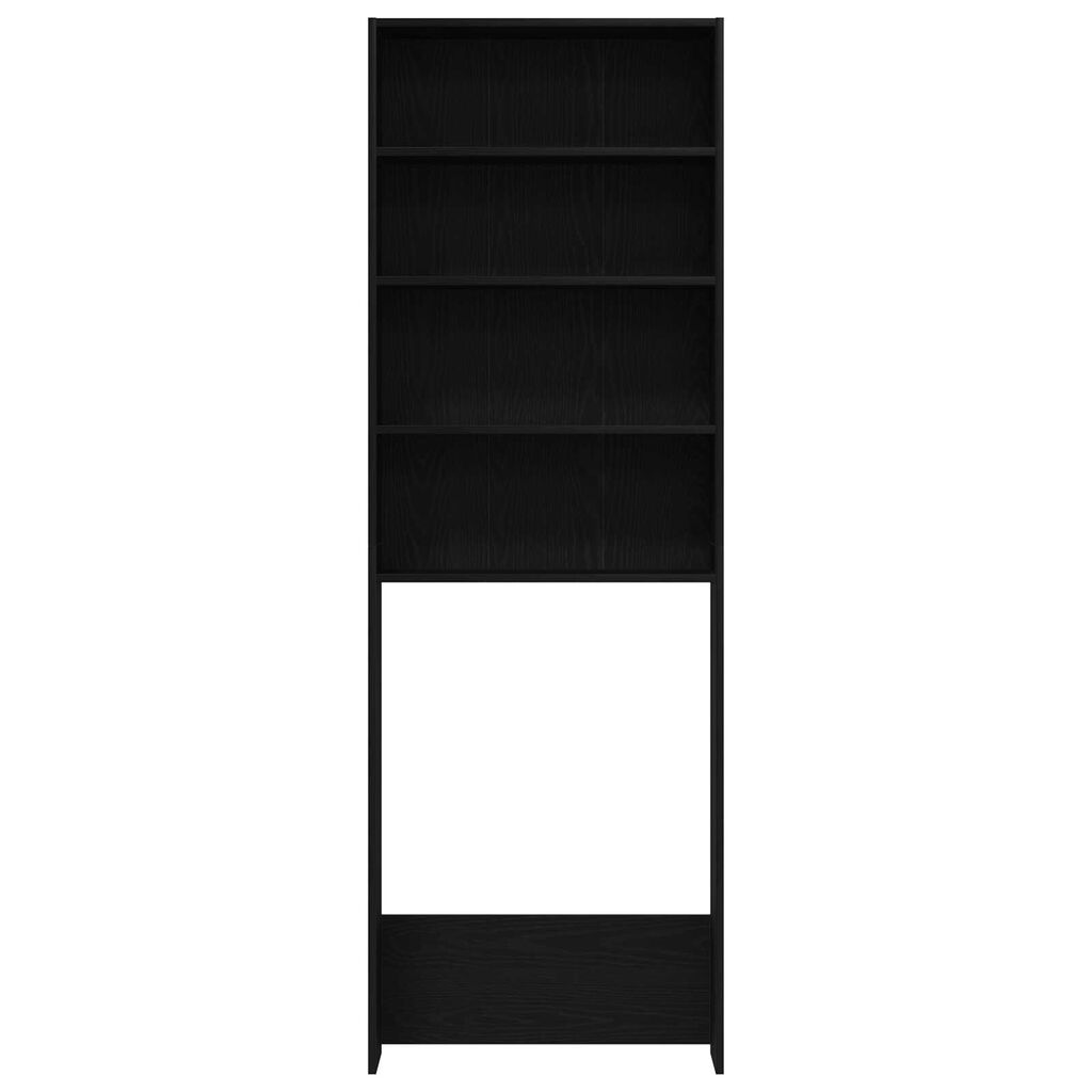 vidaXL Ντουλάπα Πλυντηρίου Μαύρη Βελανιδιά 64x24x190 εκ Επεξεργασμένο Ξύλο