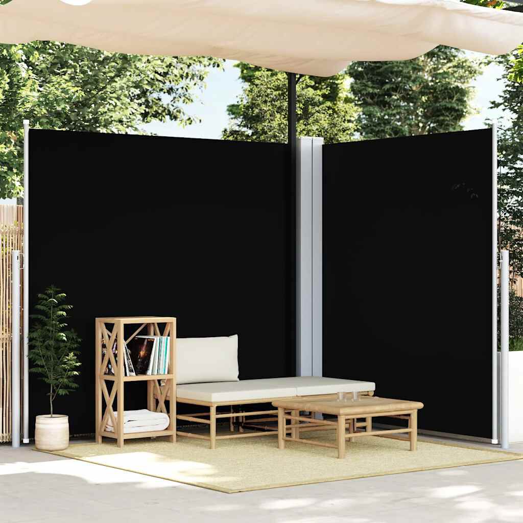 vidaXL Σκίαστρο Πλαϊνό Συρόμενο Μαύρο 200 x 600 εκ.