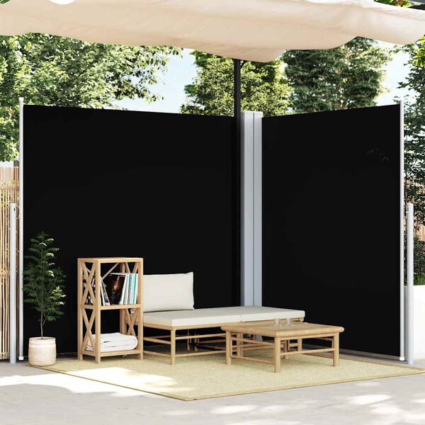 vidaXL Σκίαστρο Πλαϊνό Συρόμενο Μαύρο 200 x 600 εκ.