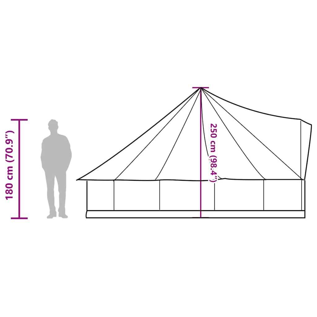 vidaXL Σκηνή Οικογενειακή Tipi 8 Ατόμων Αδιάβροχη Πράσινη