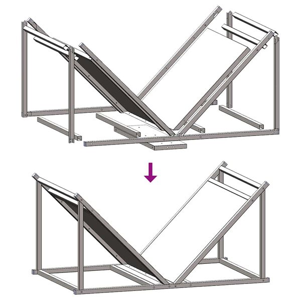 vidaXL Ράφι Καυσόξυλων Λευκό 70x43x34,5 εκ. Χάλυβας ψυχρής έλασης