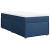 vidaXL Κρεβάτι Boxspring με Στρώμα Μπλε 80x200 εκ. Υφασμάτινο