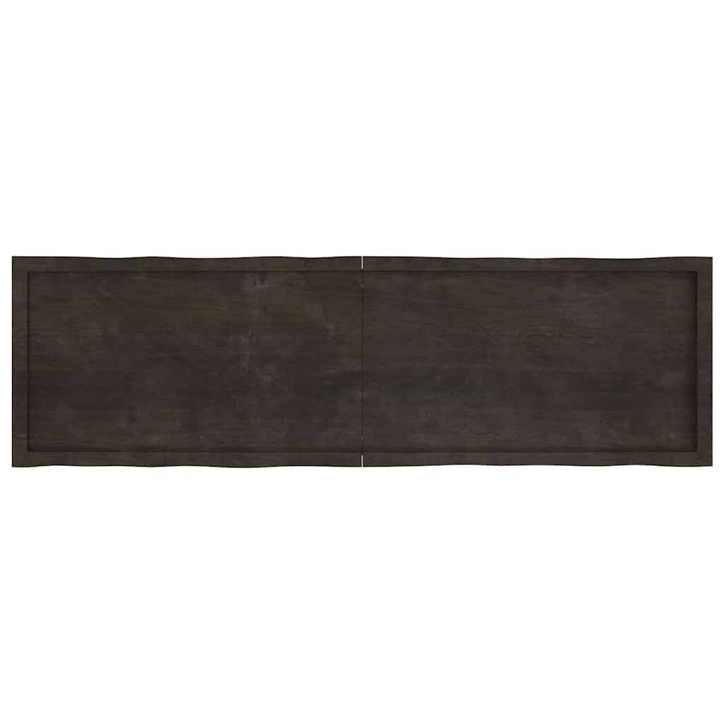 vidaXL Επιφ Τραπεζιού Αν Καφέ 180x50x(2-4)εκ.Ακατέργ. Μασίφ Ξύλο Δρυός